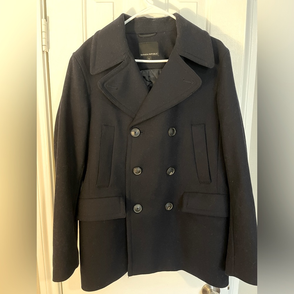 Navy Banana Republic Men’s Small Wool Jacket